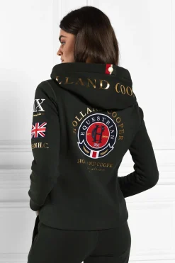 Holland Cooper Hoodies|Team HC Clothing-Team Hoodie Racing Green