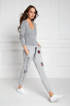 Holland Cooper Joggers|Team HC Clothing-Team Jogger Grey Marl