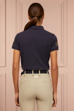 Holland Cooper Polo Shirts & Tees|Equestrian Casualwear-Team Polo Shirt Ink Navy