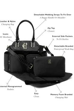 Holland Cooper Little Gifting|Shop By Collection-Thames Changing Bag Black Monogram