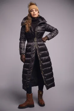 Holland Cooper Coats-The Arosa Longline Coat Chocolate