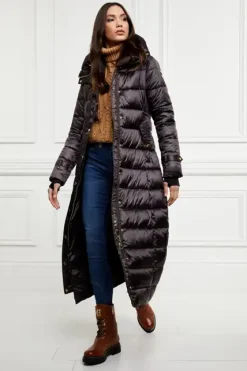 Holland Cooper Coats-The Arosa Longline Coat Chocolate