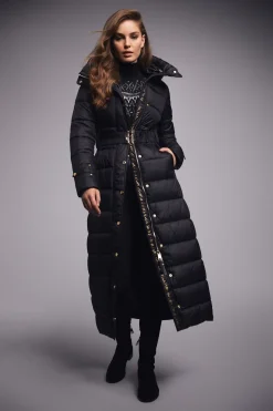 Holland Cooper Coats-The Arosa Longline Coat Black