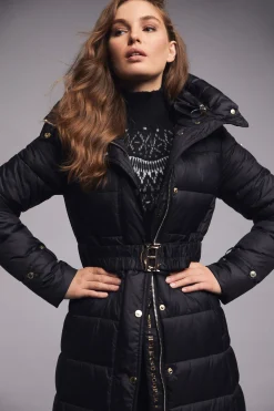 Holland Cooper Coats-The Arosa Longline Coat Black