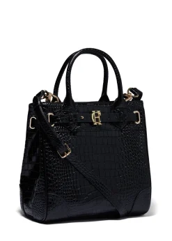 Holland Cooper The Perfect Gesture|Crossbody Bags-The Brompton Mini Tote Black Croc