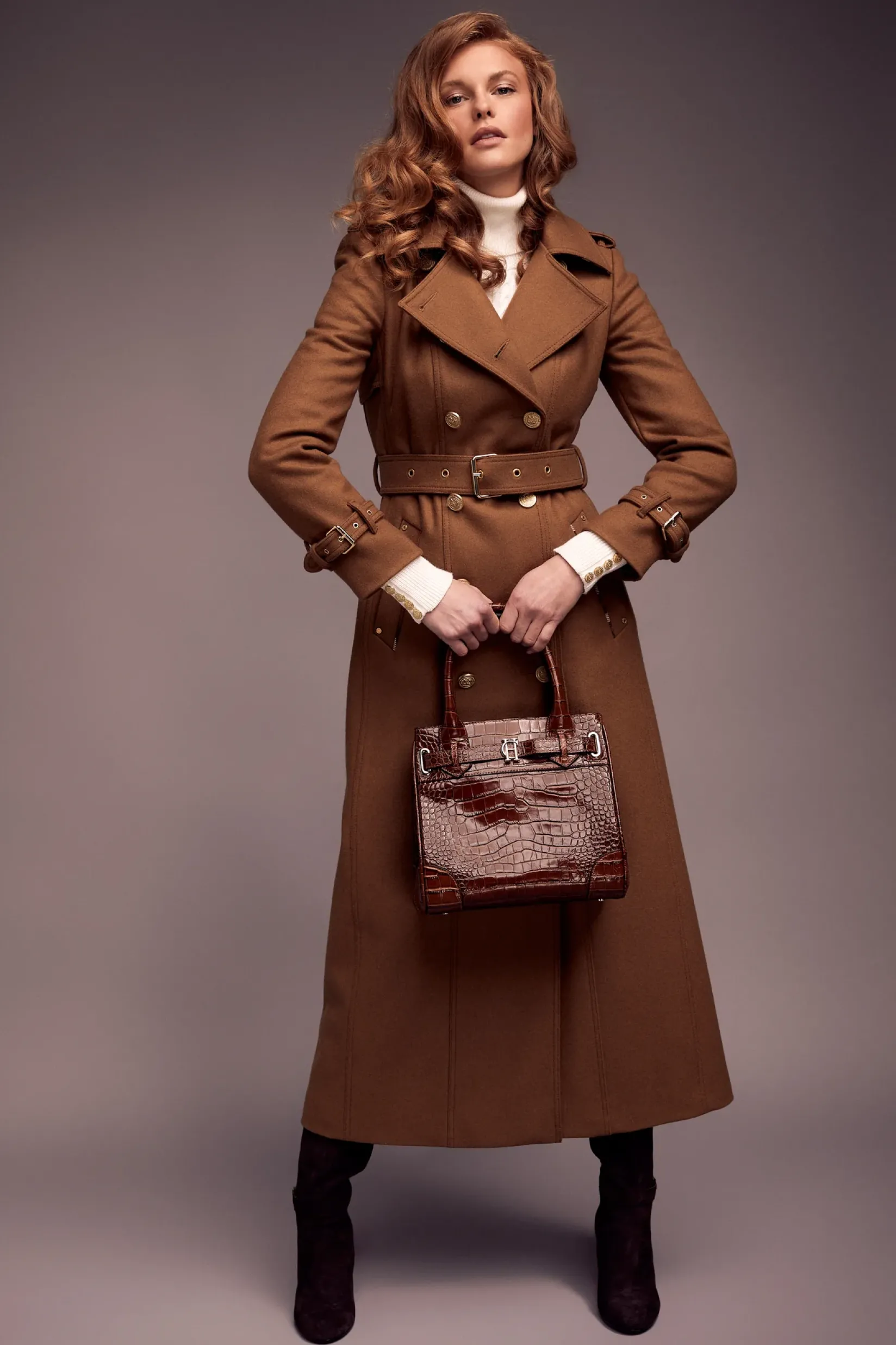 Holland Cooper Crossbody Bags|Tote Bags-The Brompton Mini Tote Tan Croc
