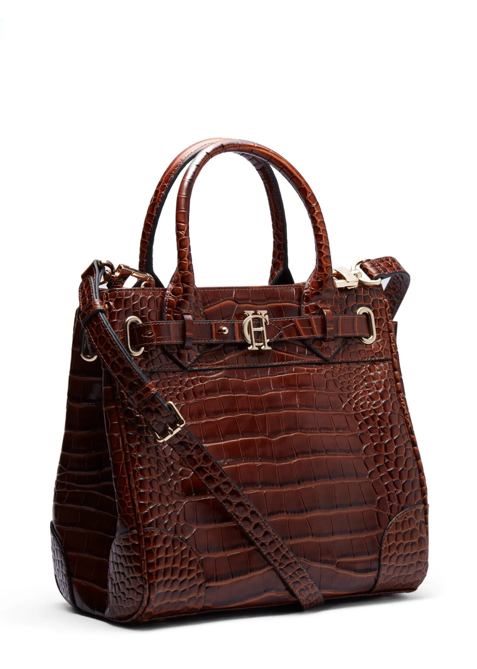 Holland Cooper Crossbody Bags|Tote Bags-The Brompton Mini Tote Tan Croc