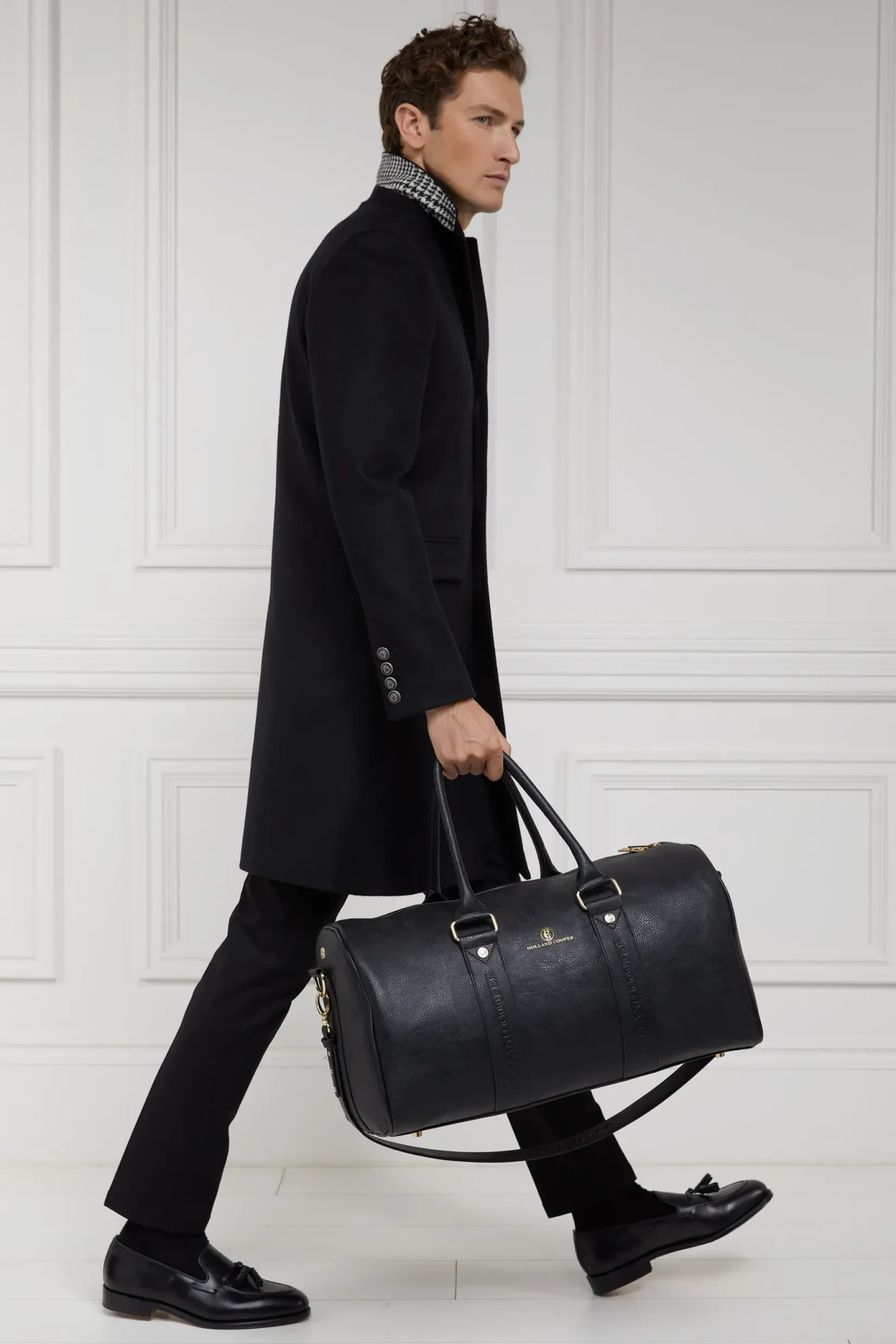 Holland Cooper Gifts For Him|Tailored Coats-The Cheltenham Coat Soft Black
