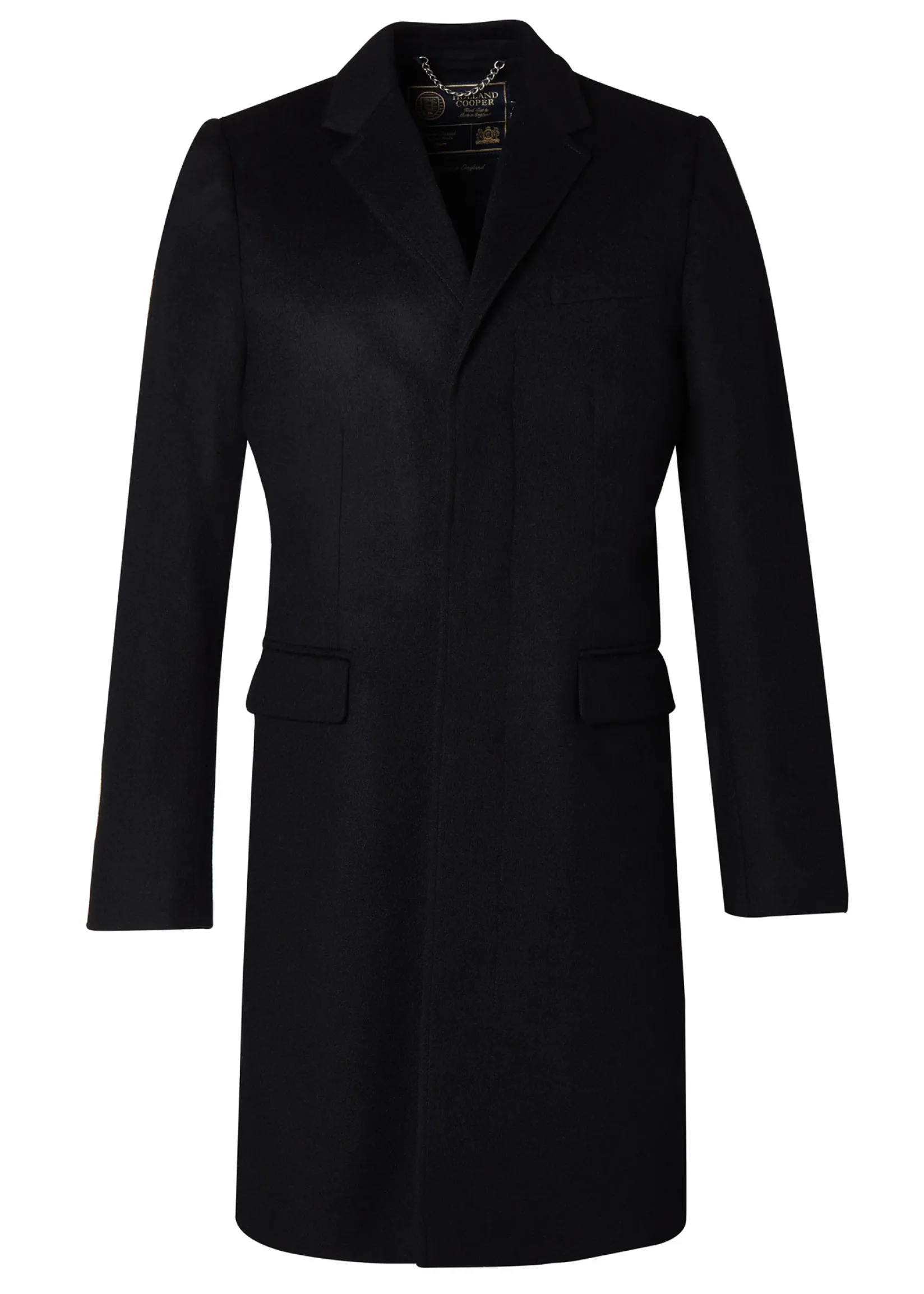 Holland Cooper Gifts For Him|Tailored Coats-The Cheltenham Coat Soft Black