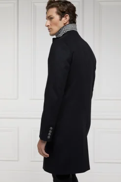 Holland Cooper Gifts For Him|Tailored Coats-The Cheltenham Coat Soft Black