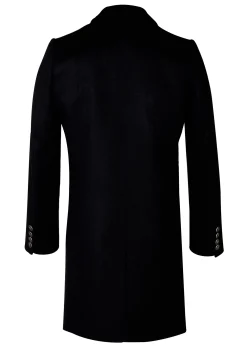 Holland Cooper Gifts For Him|Tailored Coats-The Cheltenham Coat Soft Black