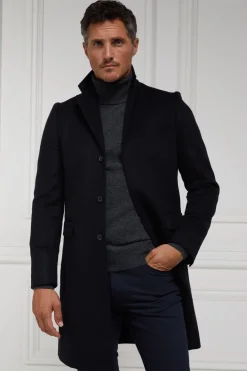 Holland Cooper Gifts For Him|Tailored Coats-The Cheltenham Coat Soft Navy