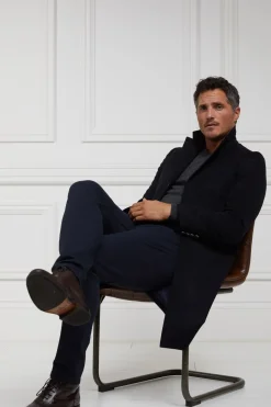 Holland Cooper Gifts For Him|Tailored Coats-The Cheltenham Coat Soft Navy