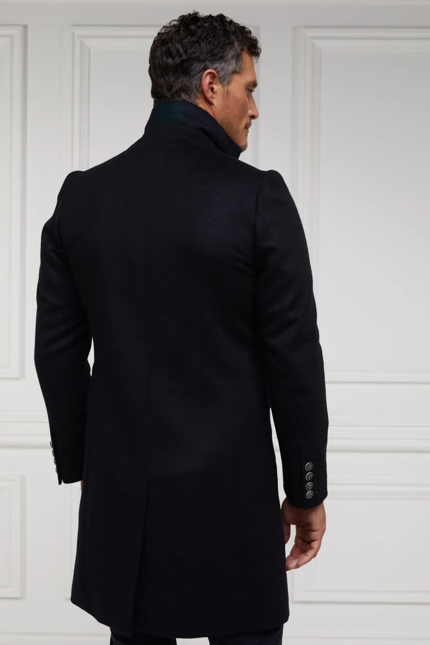 Holland Cooper Gifts For Him|Tailored Coats-The Cheltenham Coat Soft Navy