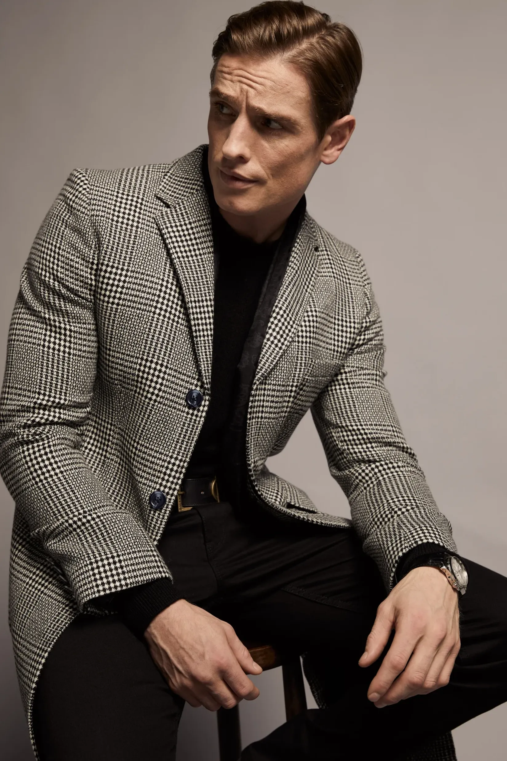 Holland Cooper Tailored Coats|Shop By Product-The Cheltenham Coat Prince of Wales Mono
