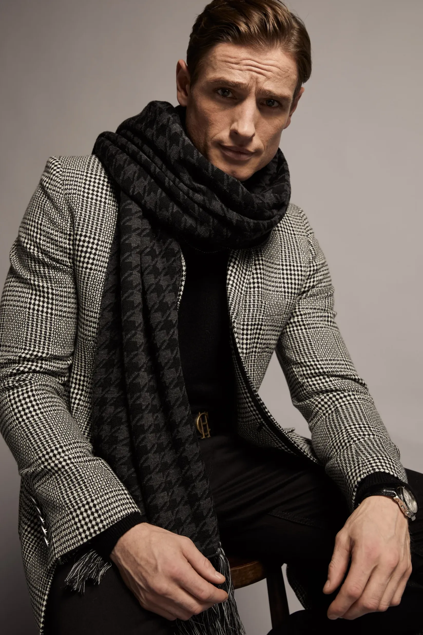 Holland Cooper Tailored Coats|Shop By Product-The Cheltenham Coat Prince of Wales Mono