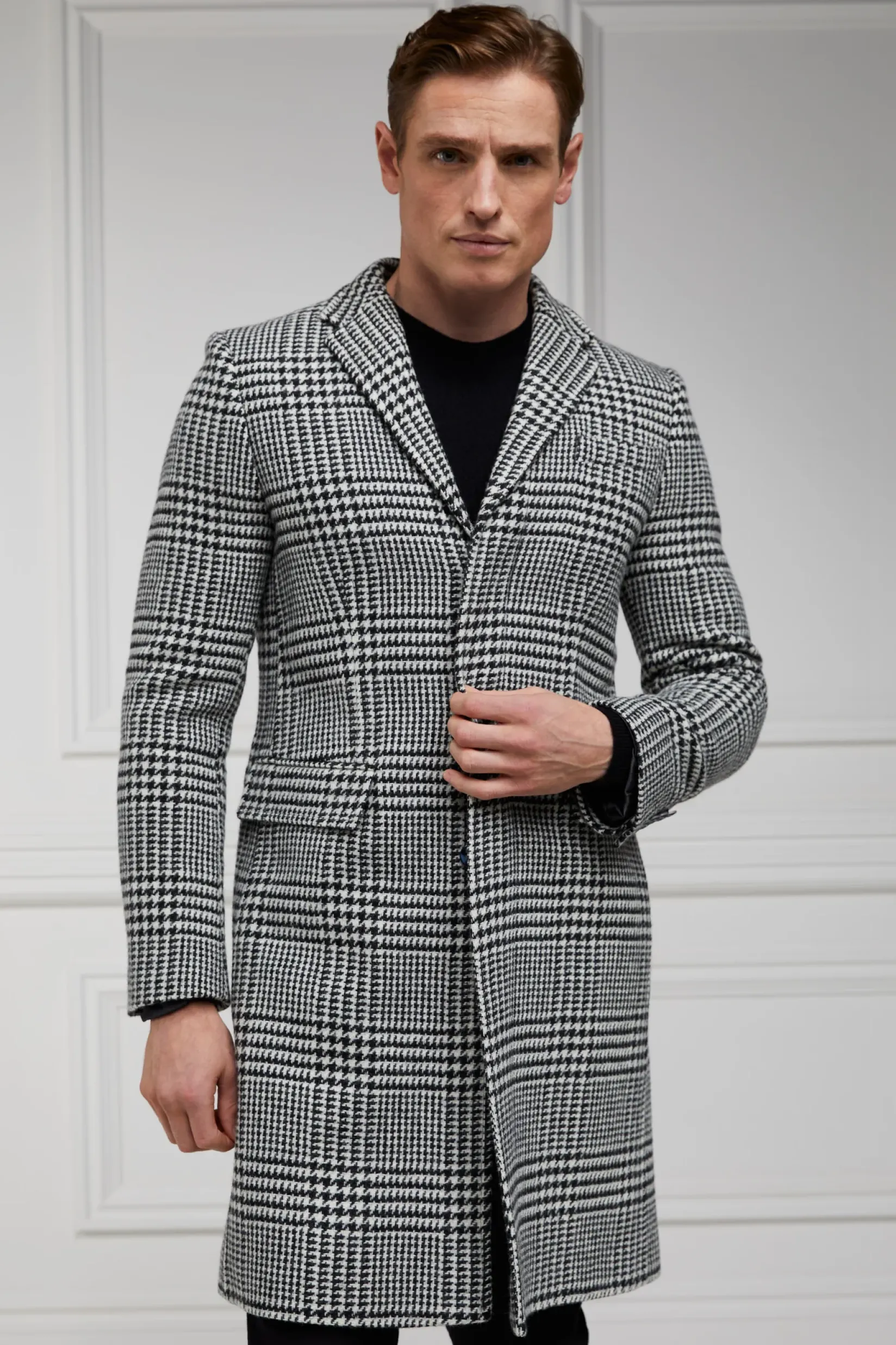 Holland Cooper Tailored Coats|Shop By Product-The Cheltenham Coat Large Scale Prince of Wales Mono