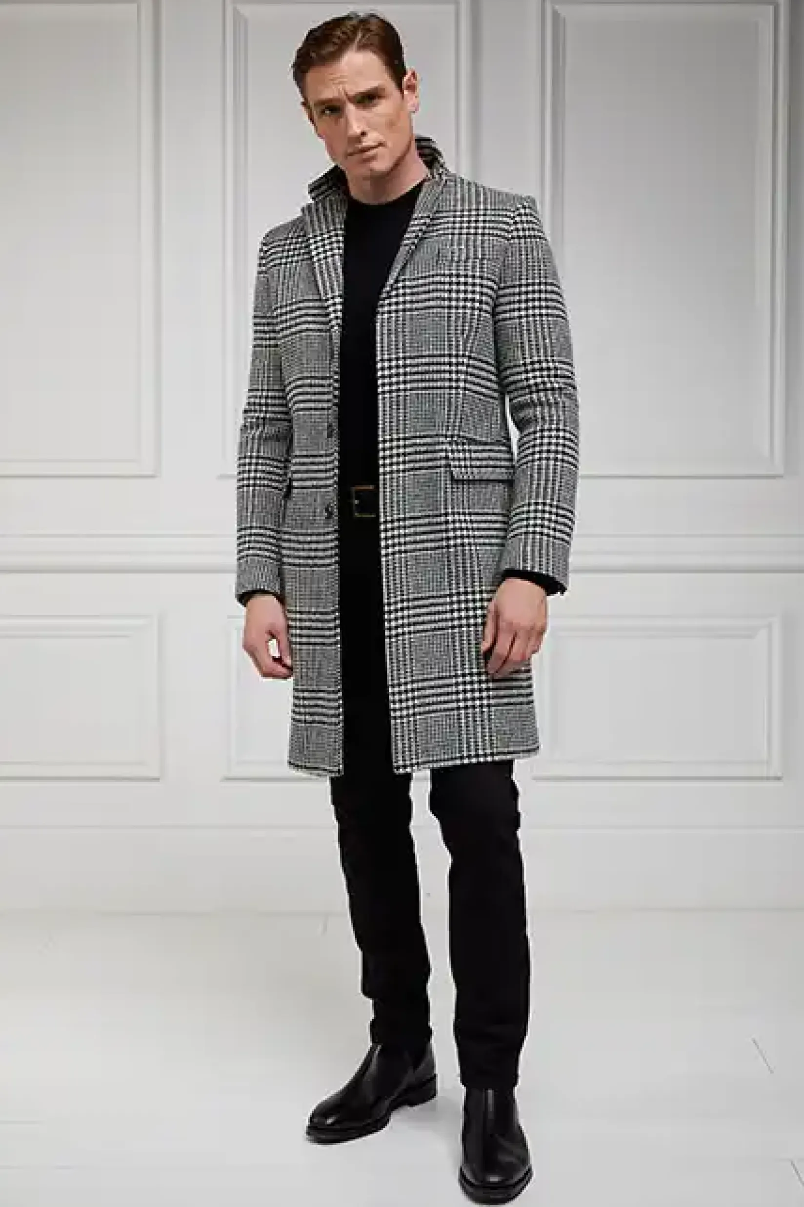 Holland Cooper Tailored Coats|Shop By Product-The Cheltenham Coat Large Scale Prince of Wales Mono