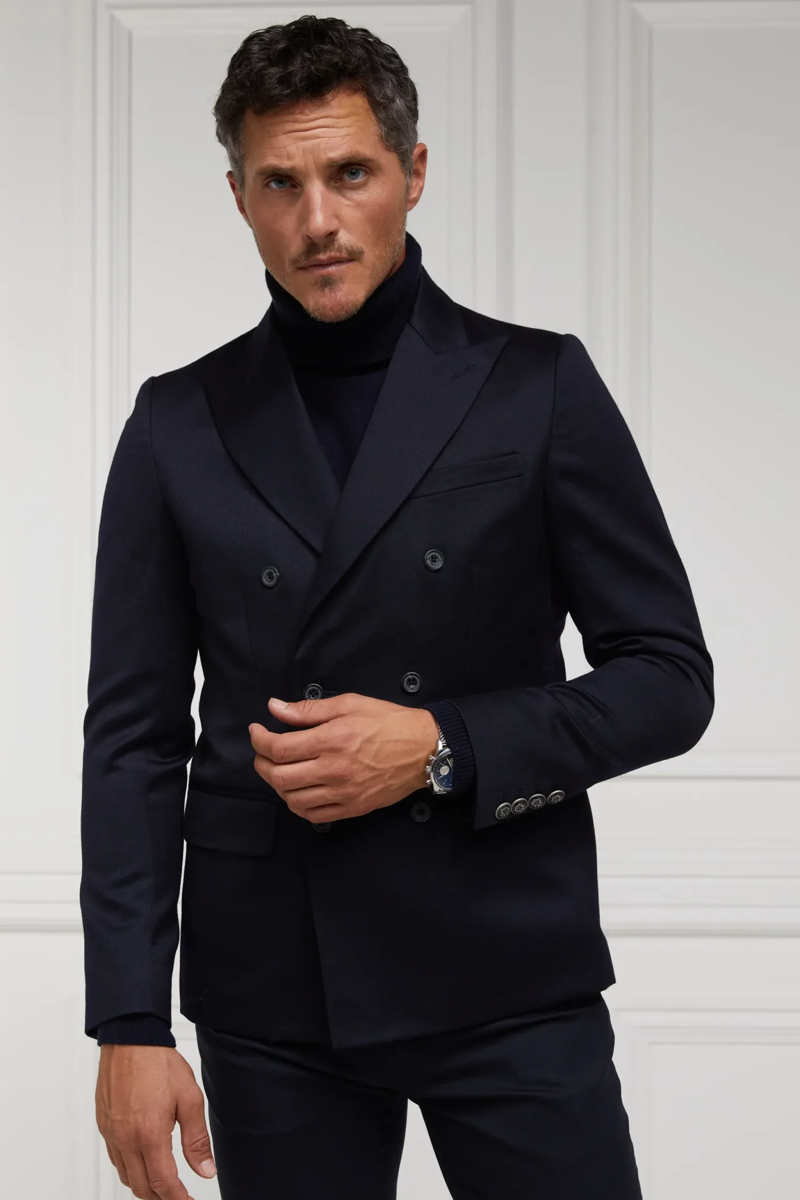 Holland Cooper Gifts For Him|Blazers-The Double Breasted Blazer Navy Barathea