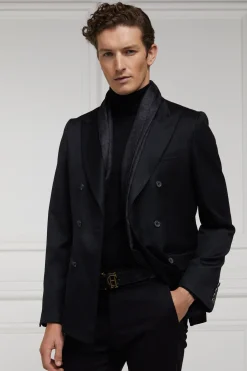 Holland Cooper Gifts For Him|Blazers-The Double Breasted Blazer Black Barathea