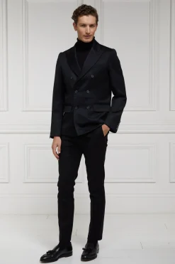 Holland Cooper Gifts For Him|Blazers-The Double Breasted Blazer Black Barathea