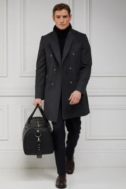 Holland Cooper Gifts For Him|Tailored Coats-The Double Breasted Coat Soft Graphite