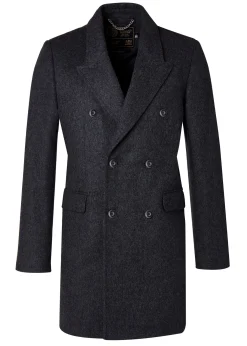 Holland Cooper Gifts For Him|Tailored Coats-The Double Breasted Coat Soft Graphite
