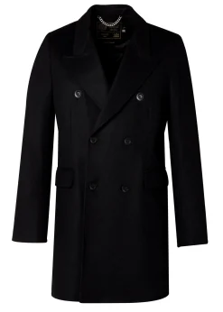Holland Cooper Gifts For Him|Tailored Coats-The Double Breasted Coat Soft Black