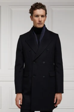 Holland Cooper Gifts For Him|Tailored Coats-The Double Breasted Coat Soft Black