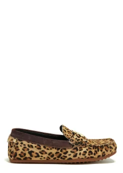 Holland Cooper Loafers|Footwear-The Driving Loafer Leopard Pony