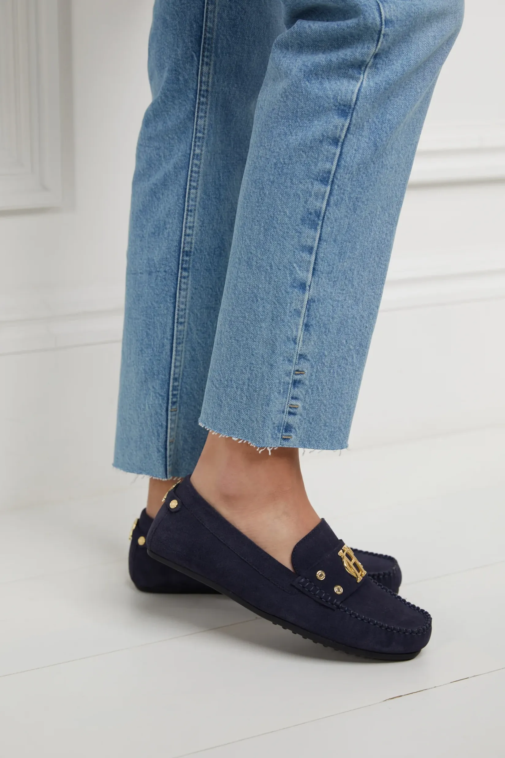 Holland Cooper Loafers|Footwear-The Driving Loafer Ink Navy