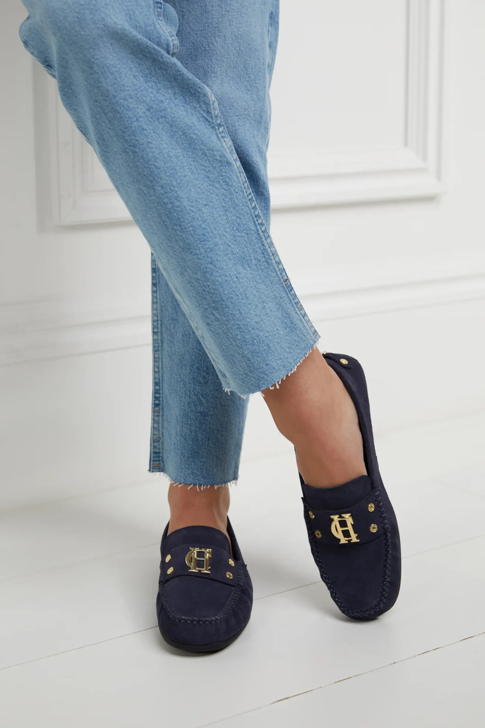 Holland Cooper Loafers|Footwear-The Driving Loafer Ink Navy