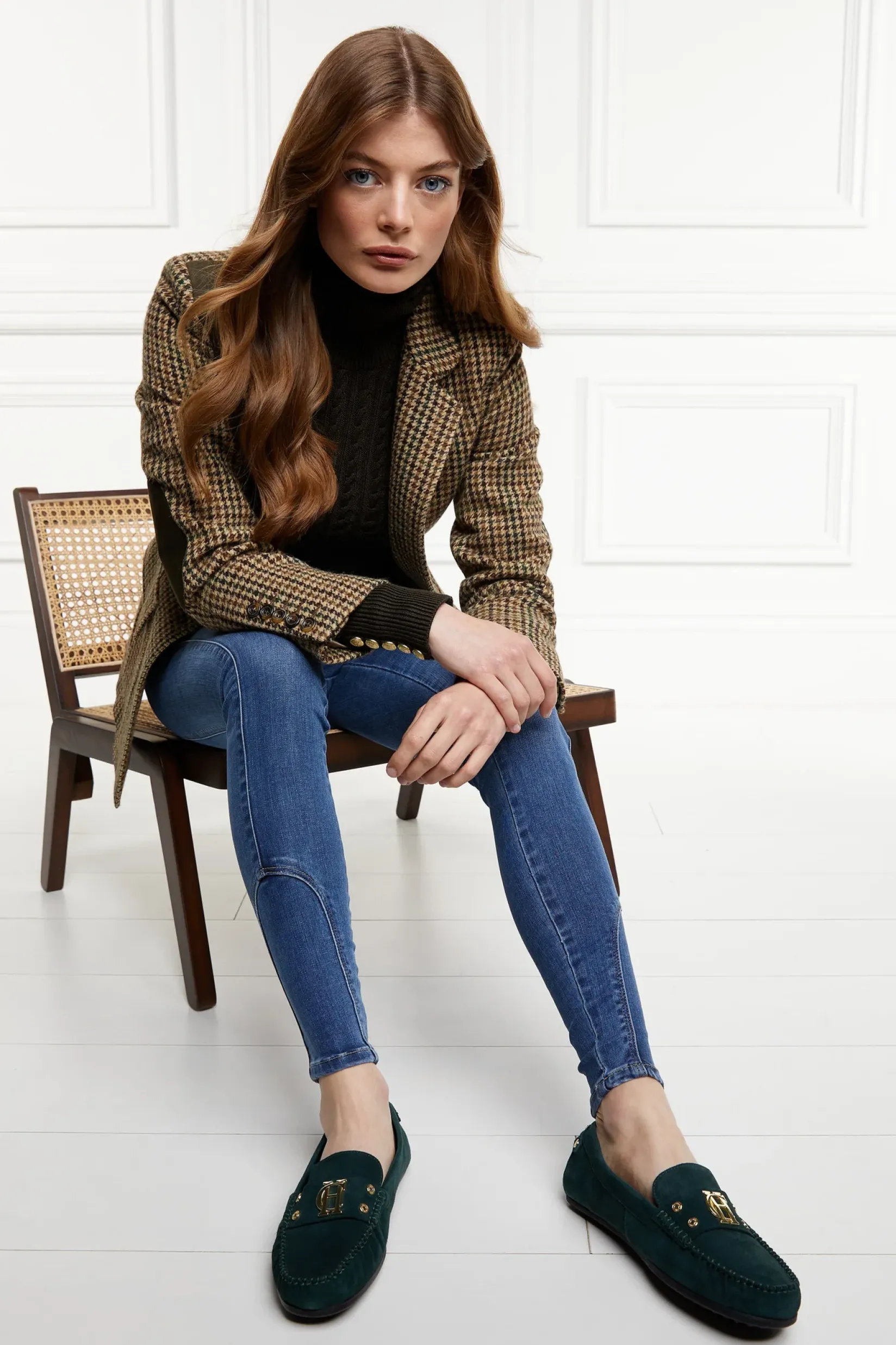 Holland Cooper Loafers|Footwear-The Driving Loafer Emerald