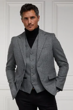 Holland Cooper Blazers|Shop By Product-The Single Breasted Blazer Mono Herringbone