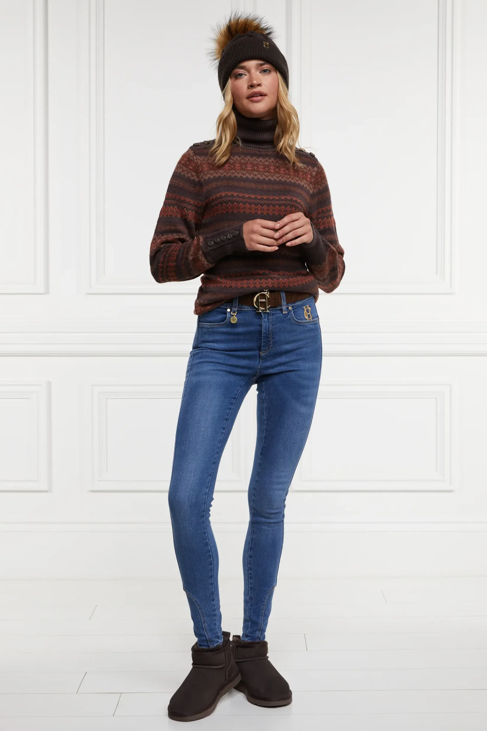 Holland Cooper Gifts For Her|Boots-Ultra Mini Shearling Boot Chocolate