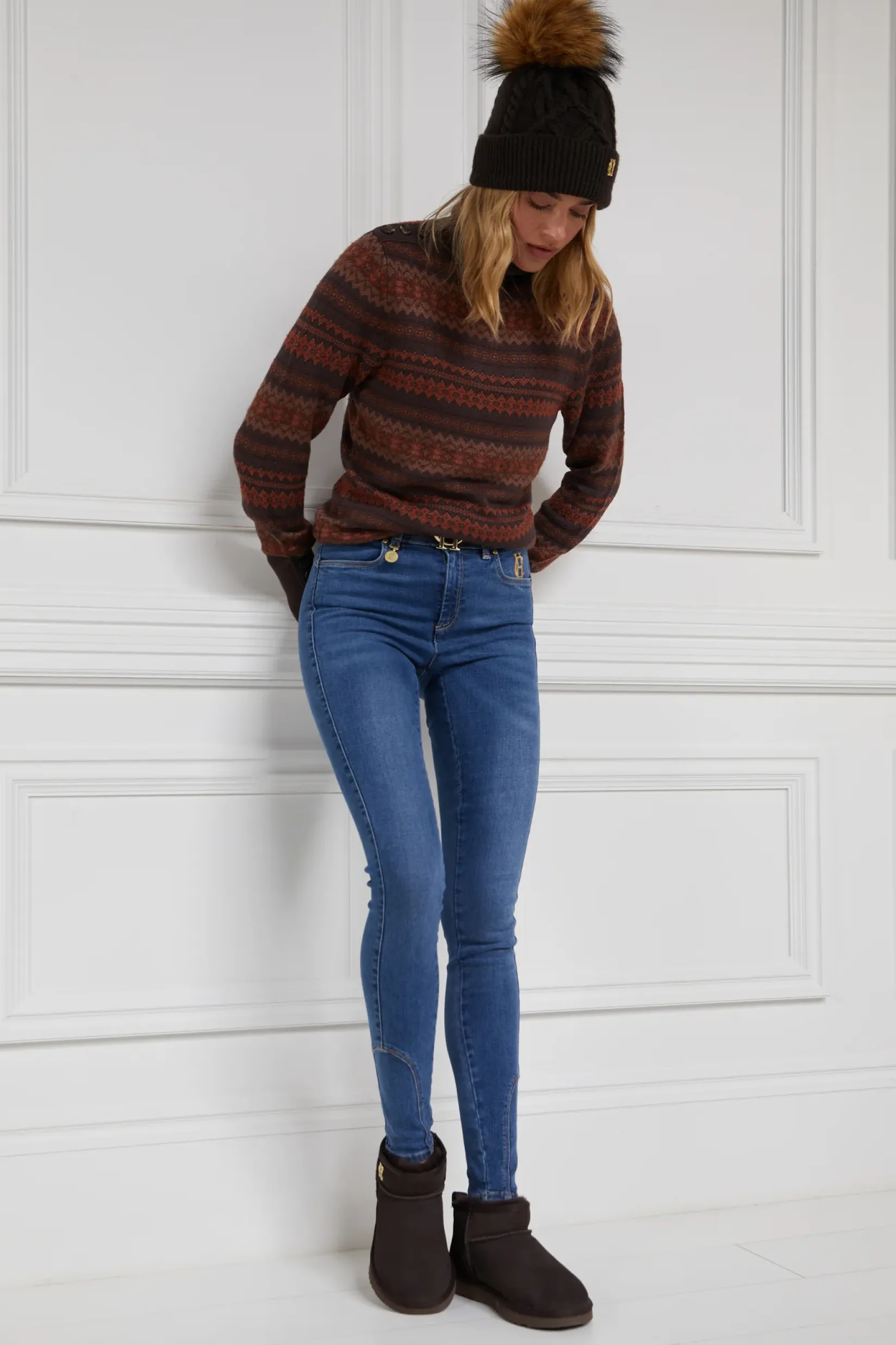 Holland Cooper Gifts For Her|Boots-Ultra Mini Shearling Boot Chocolate