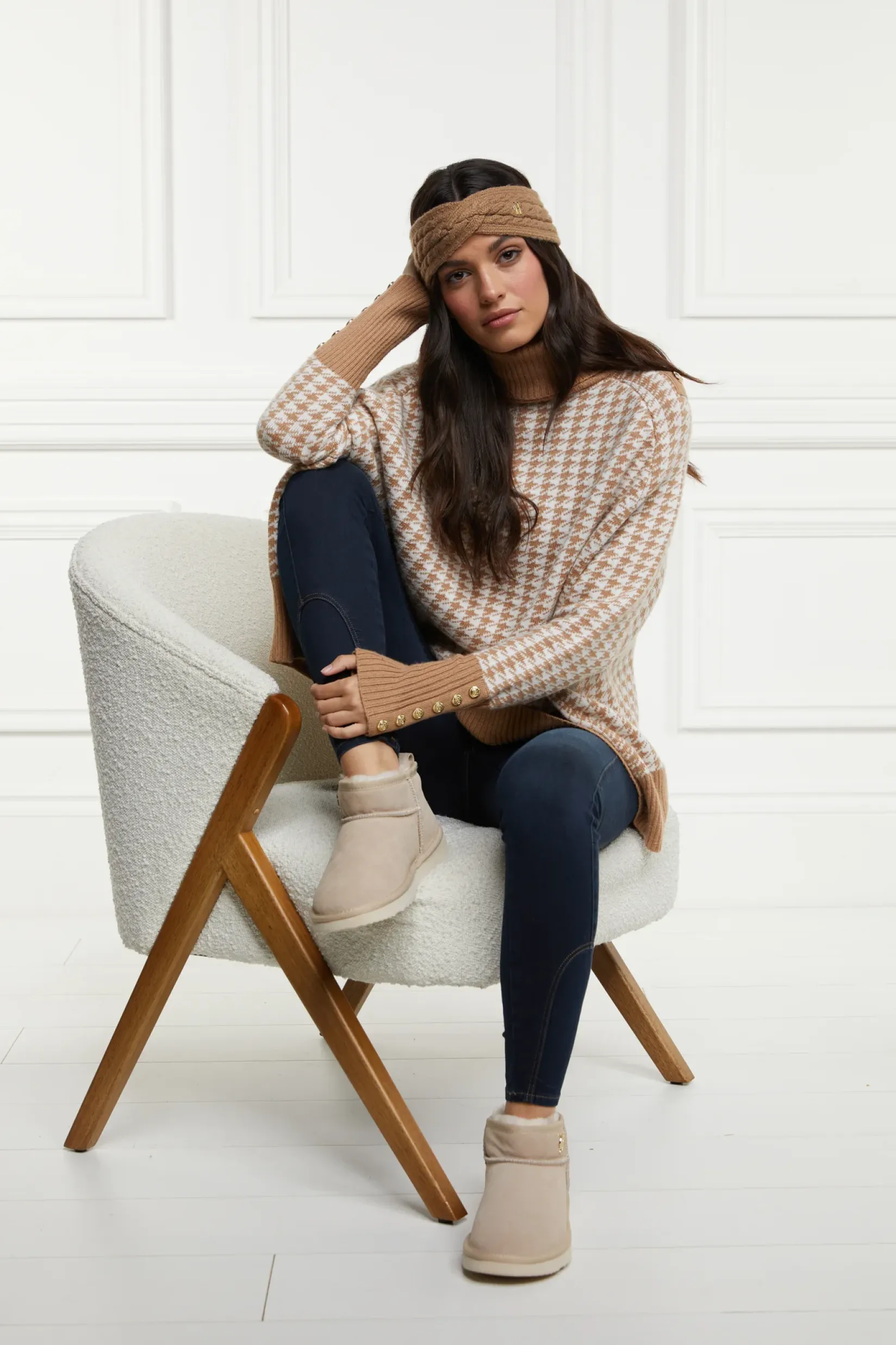 Holland Cooper Shearling Boots|Boots-Ultra Mini Shearling Boot Oyster