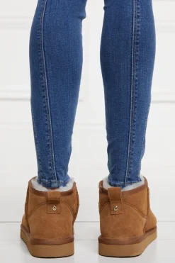 Holland Cooper Shearling Boots|Boots-Ultra Mini Shearling Boot Tan