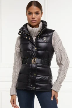 Holland Cooper Gilets-Valais Quilted Gilet Black