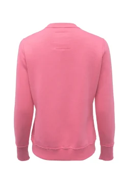 Holland Cooper Casualwear|Sweatshirts-Varsity Crew Peony Pink