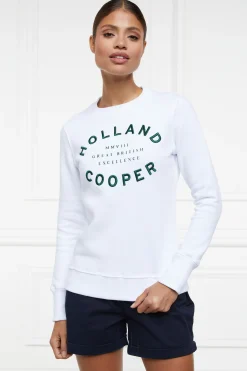 Holland Cooper Sweatshirts|Casualwear-Varsity Crew White