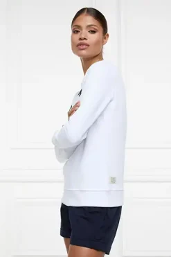 Holland Cooper Sweatshirts|Casualwear-Varsity Crew White