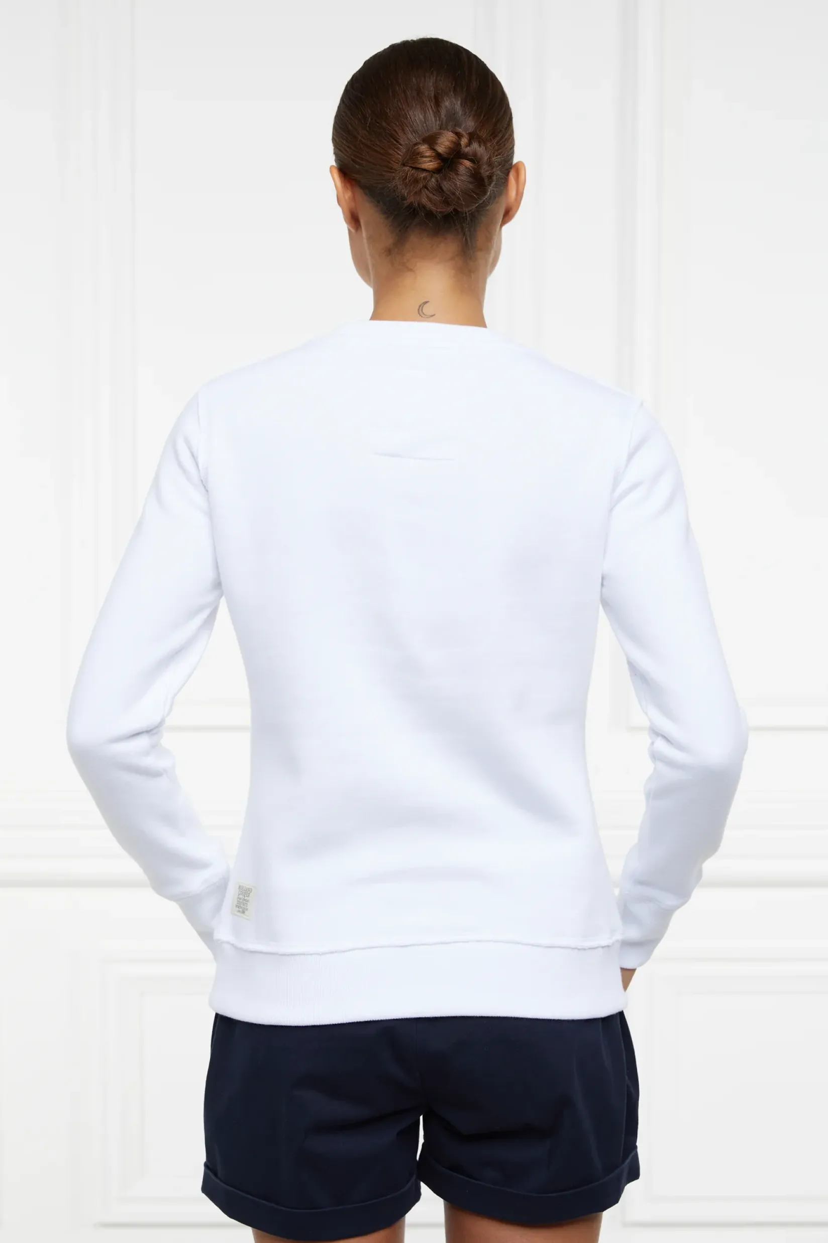 Holland Cooper Sweatshirts|Casualwear-Varsity Crew White
