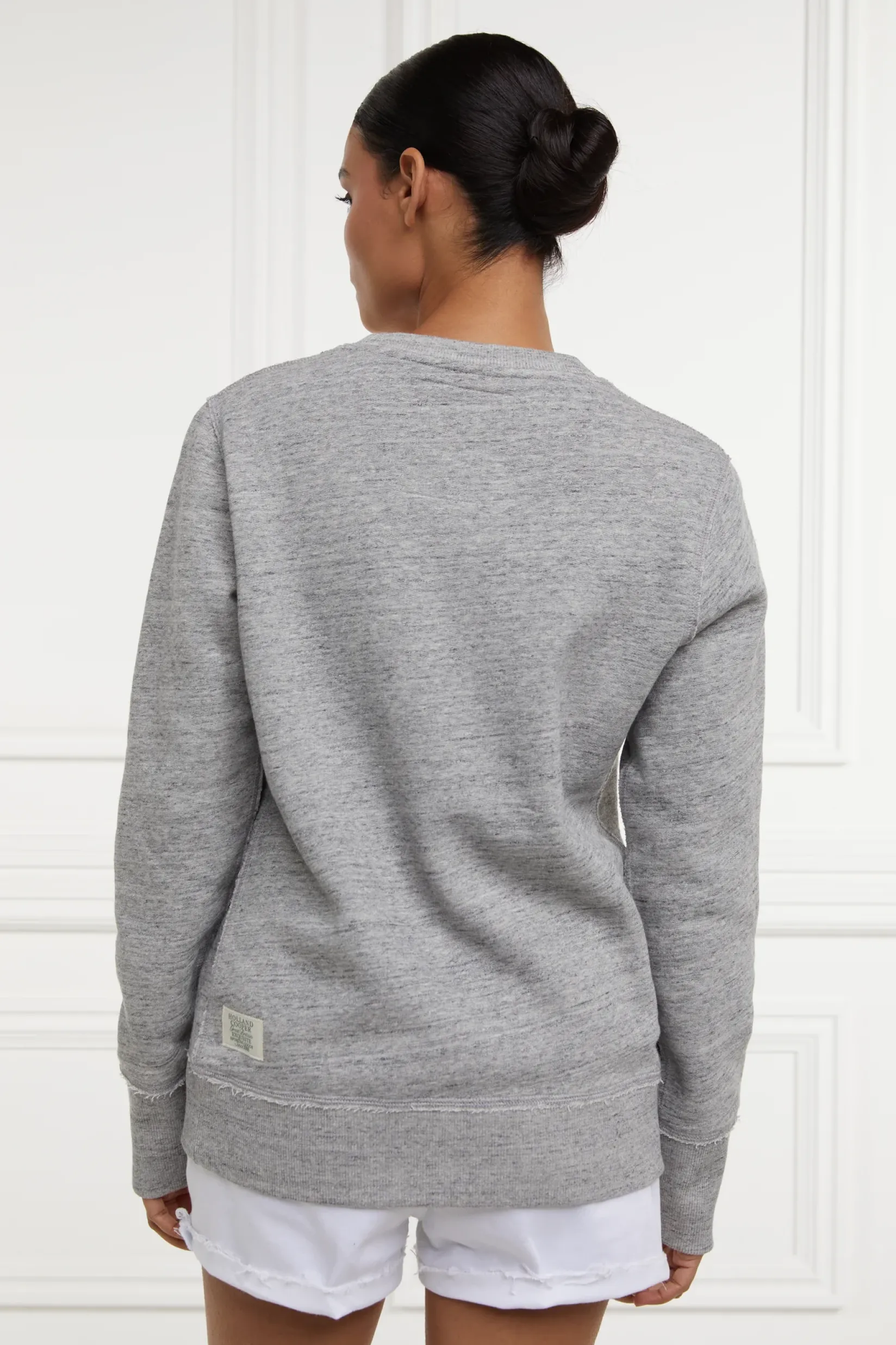 Holland Cooper Sweatshirts|Casualwear-Varsity Crew Grit Marl