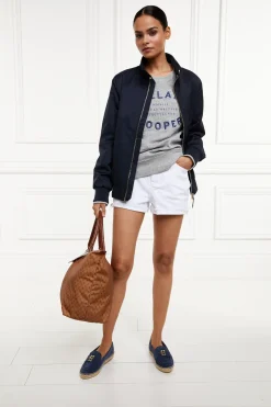 Holland Cooper Sweatshirts|Casualwear-Varsity Crew Grit Marl