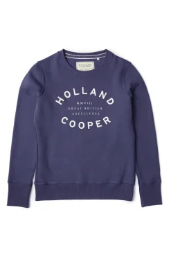 Holland Cooper Sweatshirts|Casualwear-Varsity Crew Yale Blue
