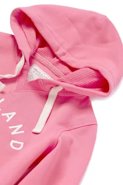 Holland Cooper Casualwear|Hoodies-Varsity Hoodie Peony Pink
