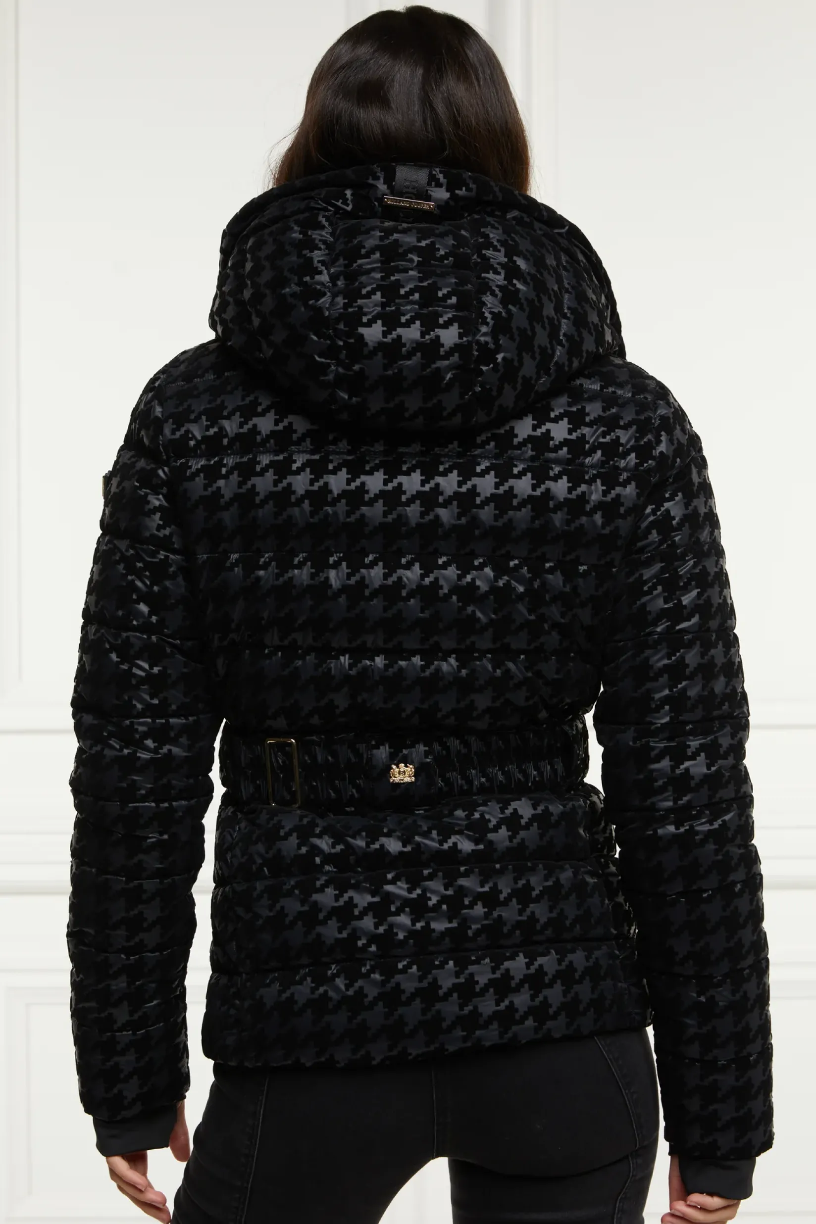 Holland Cooper Jackets-Vermont Puffer Jacket Mono Houndstooth