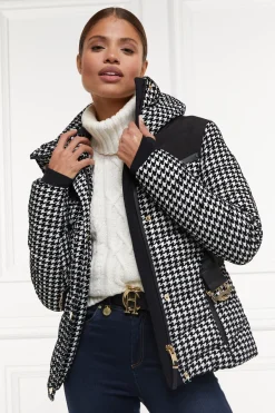 Holland Cooper Jackets-Vermont Puffer Jacket Houndstooth