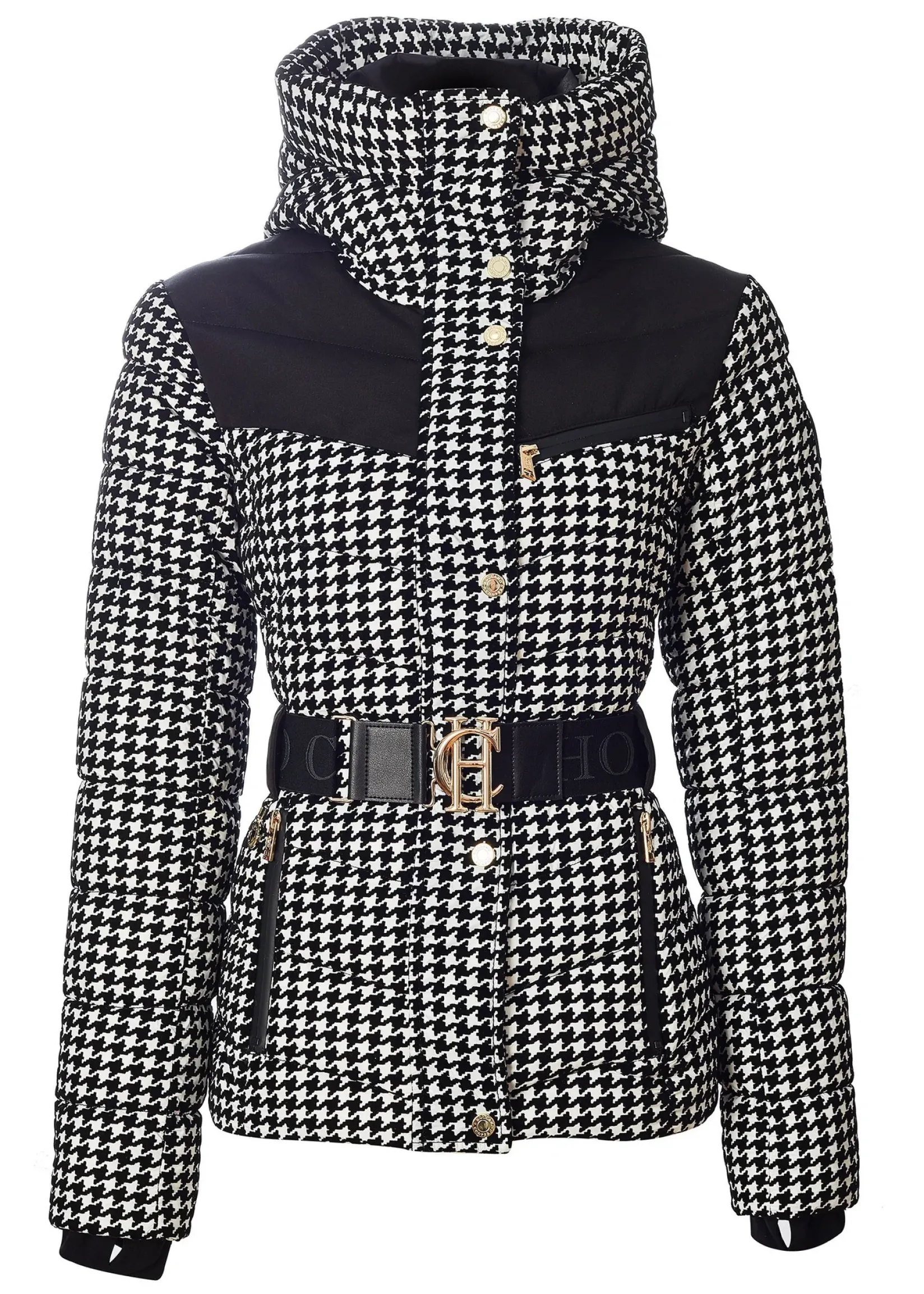 Holland Cooper Jackets-Vermont Puffer Jacket Houndstooth